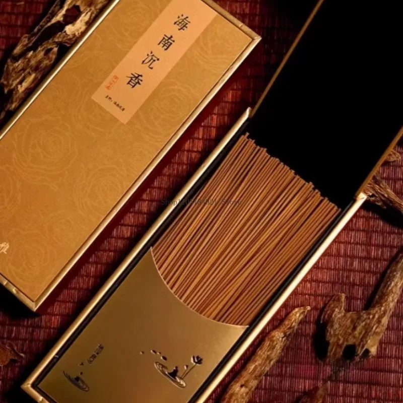 100g Authentic Hainan Agarwood Natural Incense Sticks Household Indoor Sleeping Purification Fragrance Worship Buddha Incense