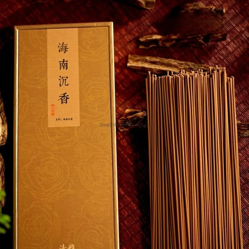 100g Authentic Hainan Agarwood Natural Incense Sticks Household Indoor Sleeping Purification Fragrance Worship Buddha Incense