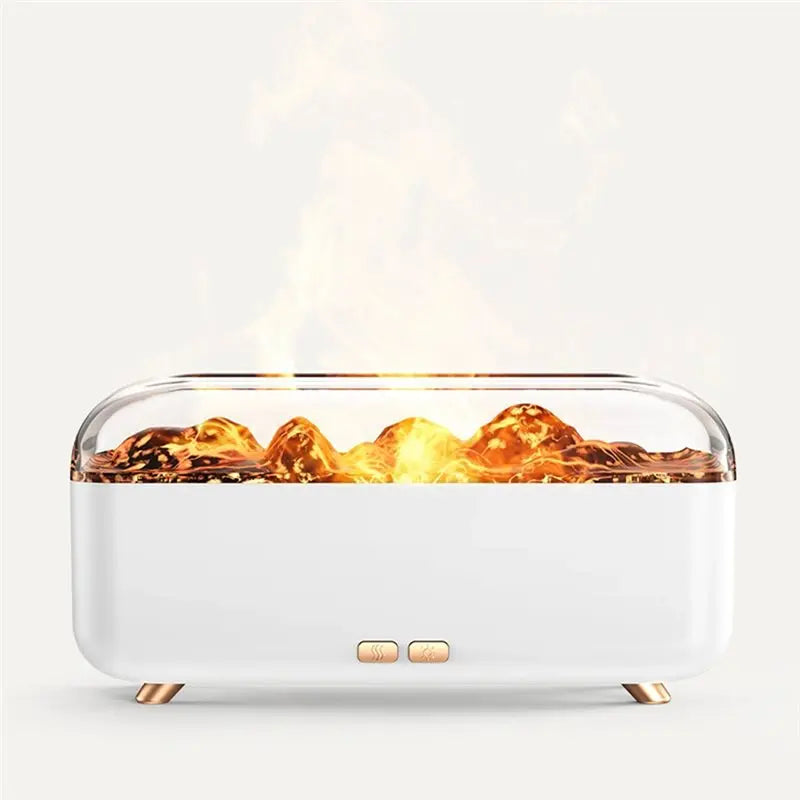A84G-Mini 300Ml Volcanic Lava Aroma Diffuser Machine USB Powered Small Household Flame Fragrance Humidifier Essential Oil