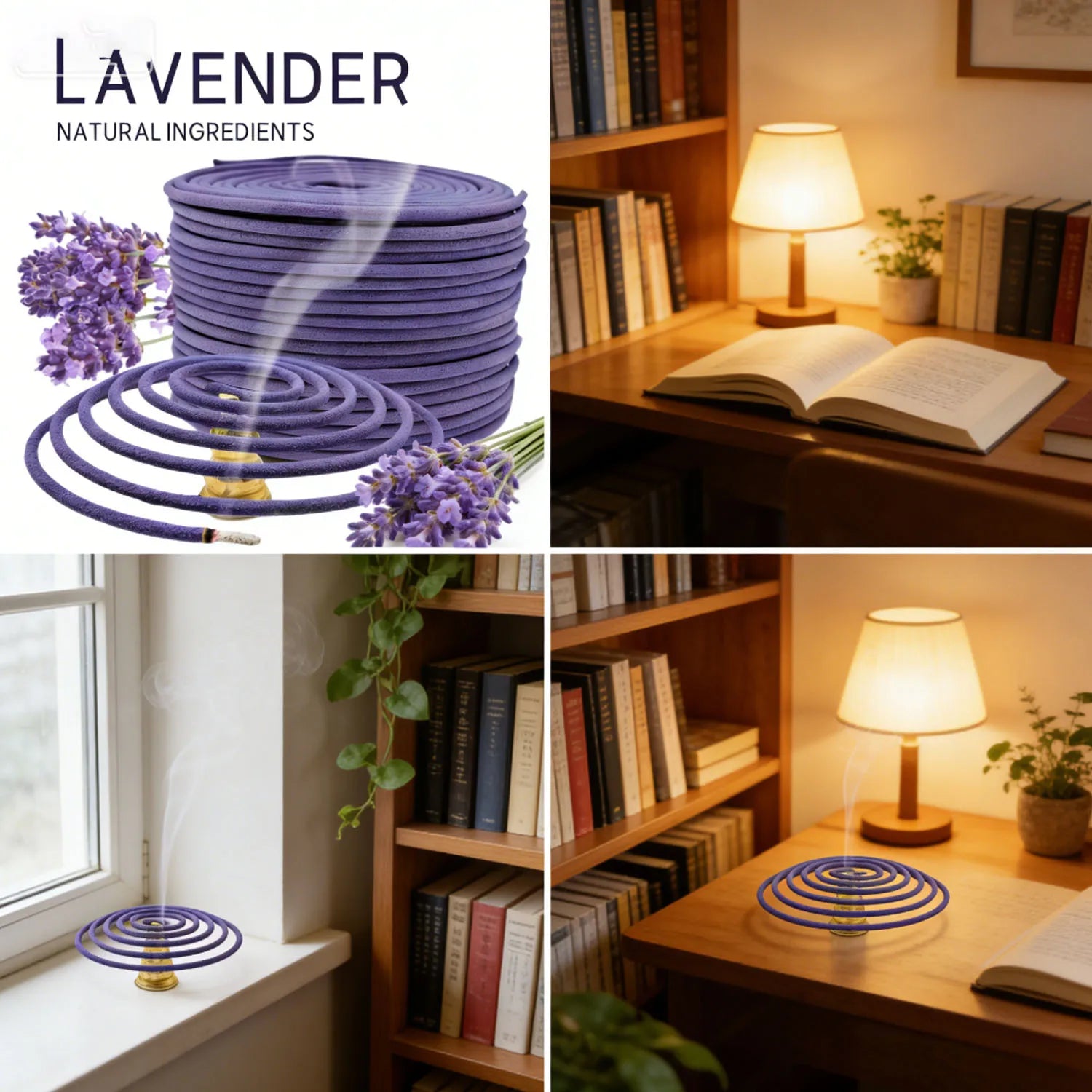 Natural Incense Sticks, Lavender and Sandalwood, Suitable for Yoga and Meditation, Home Fragrance, Exquisite Gifts